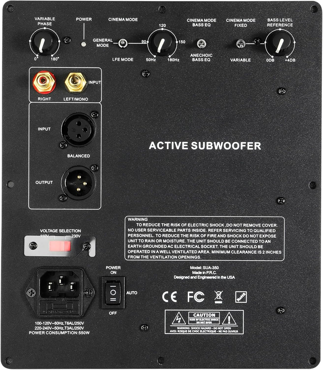 WAudio 350W Class-D Subwoofer-Plattenverstärker – Hochleistungs-Verstärker für Subwoofer