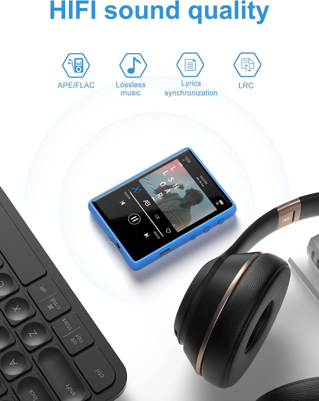 32GB MP3 Player Bluetooth 5.0 MECHEN 2,4'' Touchscreen Tragbarer MP3-Player zum Laufen mit Line-in-A