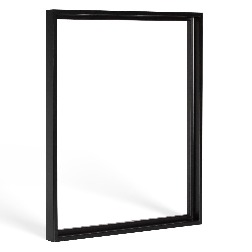 Bildershop-24 Schattenfugenrahmen Lemgo für Keilrahmenbilder und Leinwände 60x80cm Schwarz Matt