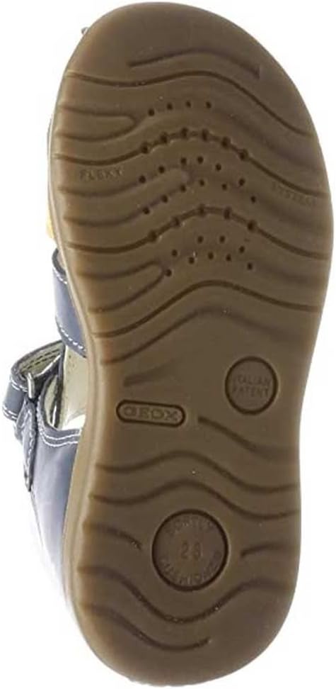 Geox Mädchen B Macchia GirlFirst Walker Shoe 26 EU Navy Dk Yellow, 26 EU Navy Dk Yellow