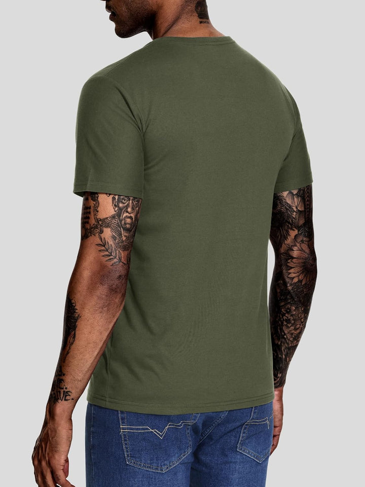 Teesmen Mann Sport T Shirt 5pack Gym Kurze Ärmel Laufen Schlichte Mulit Crew Neck Workout T-Shirt, D