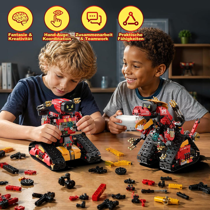 Technic Roboter Bausets ab 8+ Jahren, 896Teile, 5-in-1 RC-Roboter und Auto