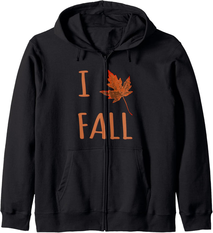 I Love Herbst Herbst Kapuzenjacke