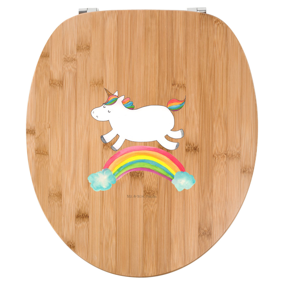Mr. & Mrs. Panda Motiv WC Sitz Einhorn Regenbogen - Geschenk, Pegasus, Klodeckel, Einhornpower, Klob