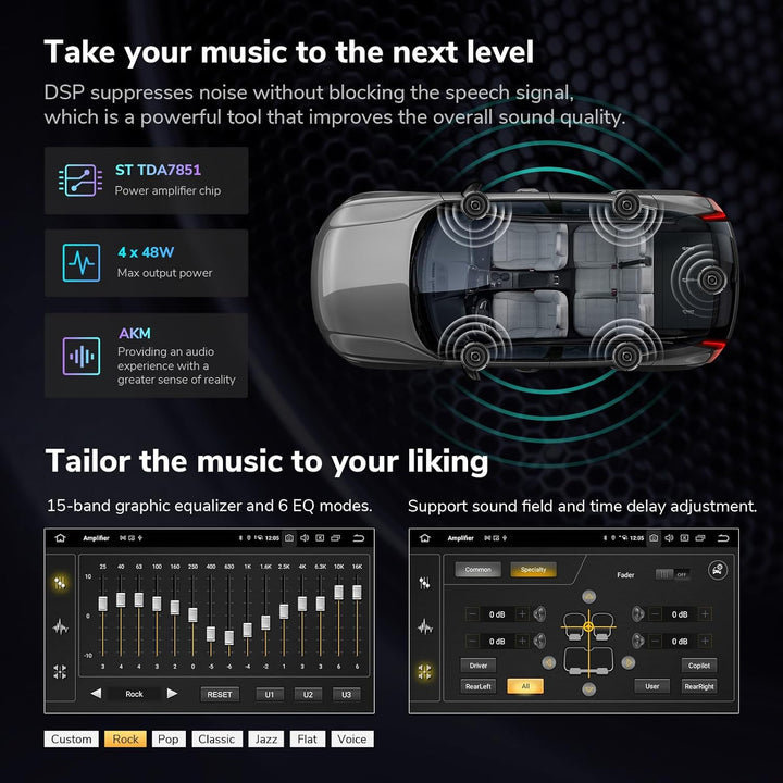 Eonon Android 12 Autoradio für VW Golf T5 usw. Seat Skoda 6+64GB 8-Core 9"-QLED-Display Radio mit Sn