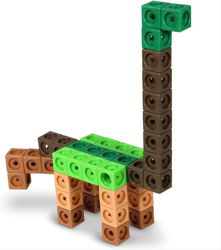 Learning Resources MathLink-Würfel Dino-Zeit, Alter 5–8, Lernspiel Mathe Vorschule, fördert Zahlenve