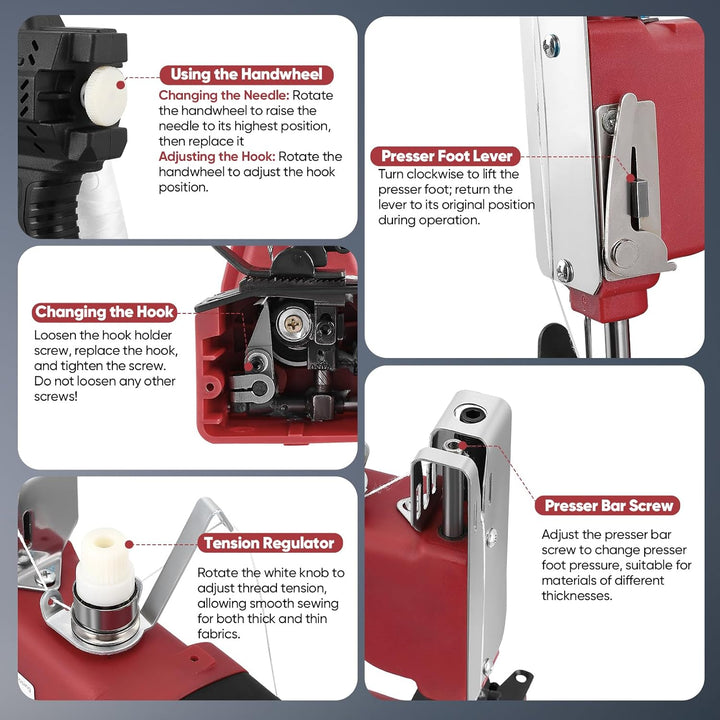 Electric Bag Sewing Machine Portable Bag Sealing Machine Industrial Portable Sewing Machine for Fabr