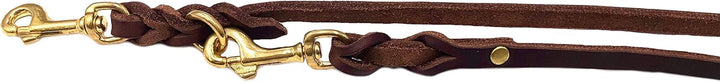 Hundeleine Fettleder Messing kleine Hunde/grosse Hunde 2m / 2,40m / 2,80m / 3,50m / 5m Doppelleine v