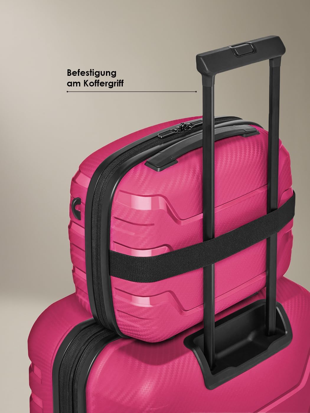 SMARTBOX Hartschalen Handgepäck Kosmetik-Koffer | Stabiles Beauty-Case mit Aufsteckfunktion | 34 x 1