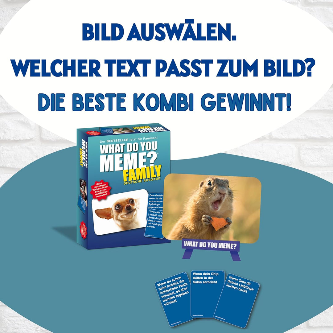 HUCH! | 882592 | What DO You Meme? Family | Deutsche Ausgabe Familienspiel | Partyspiel | für 3 bis