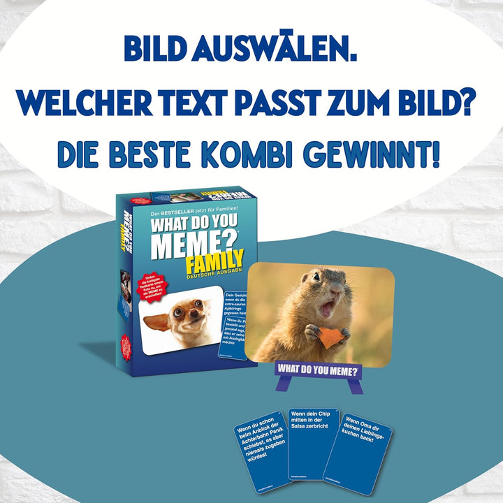HUCH! | 882592 | What DO You Meme? Family | Deutsche Ausgabe Familienspiel | Partyspiel | für 3 bis