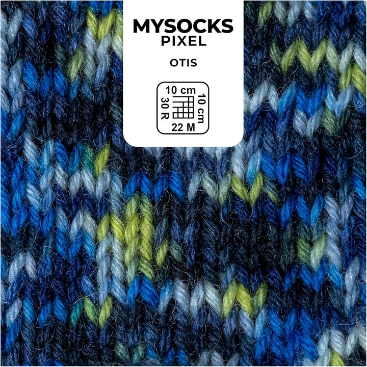 myboshi mysocks Pixel, 6-fädige Sockenwolle, strapazierfähig, Garn aus Schurwolle, filzfrei, 150g, L