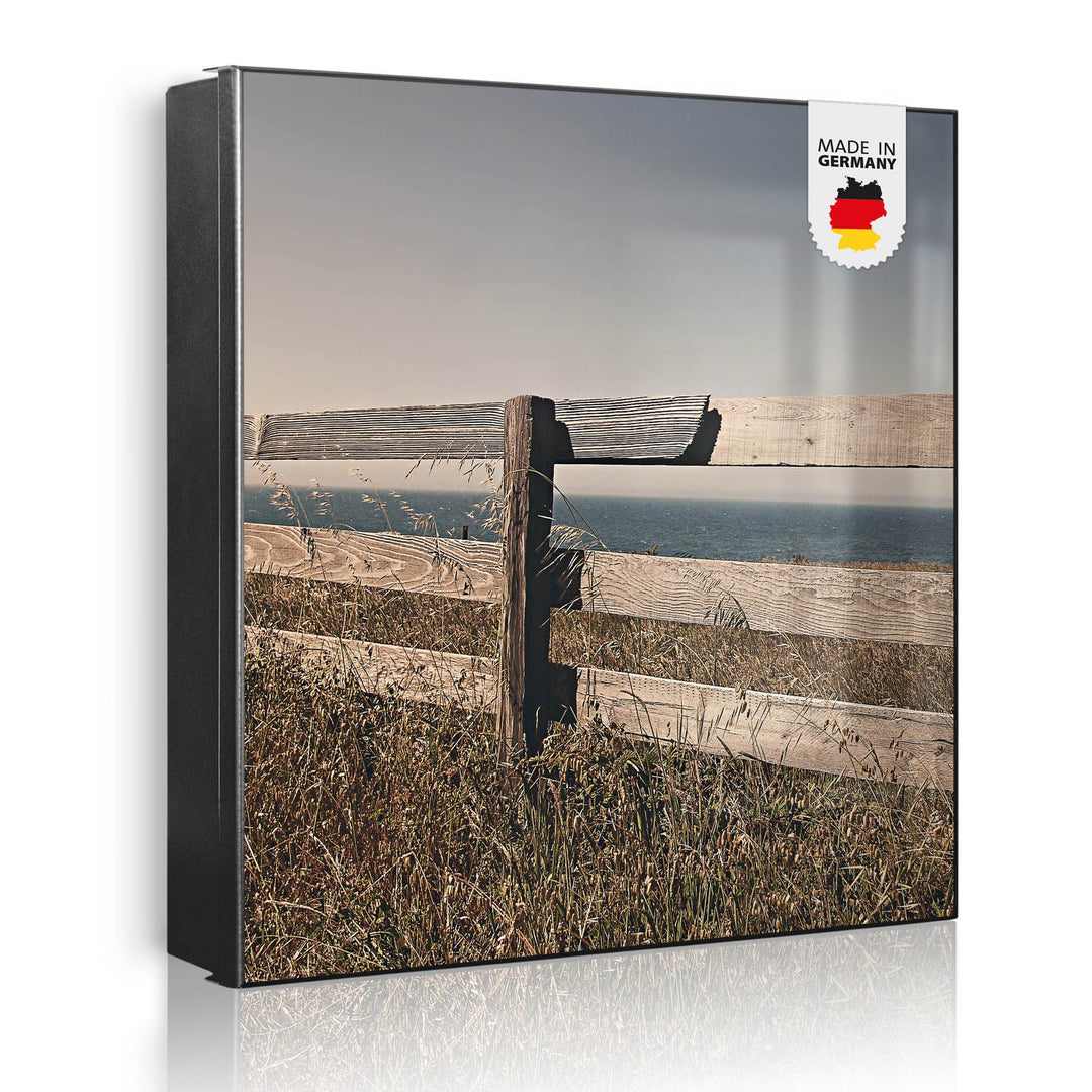 banjado Grosser Schlüsselkasten Glas - Schlüsselbox 30x30cm mit 50 Haken - Schlüsselkasten modern fü