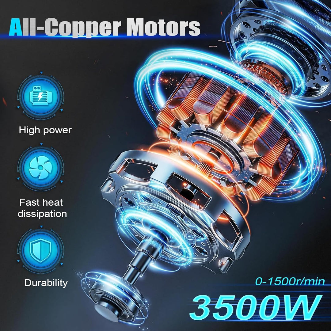3500W Tragbarer Betonmischer, 6 Variable Geschwindigkeiten, Max 1500 RPM (U/min), Elektrischer Rührw