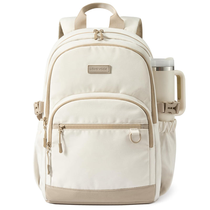 LOVEVOOK Rucksack Damen mädchen, Leichter Schulrucksack Teenager mit grossem 1.2L Trinkflaschenhalte