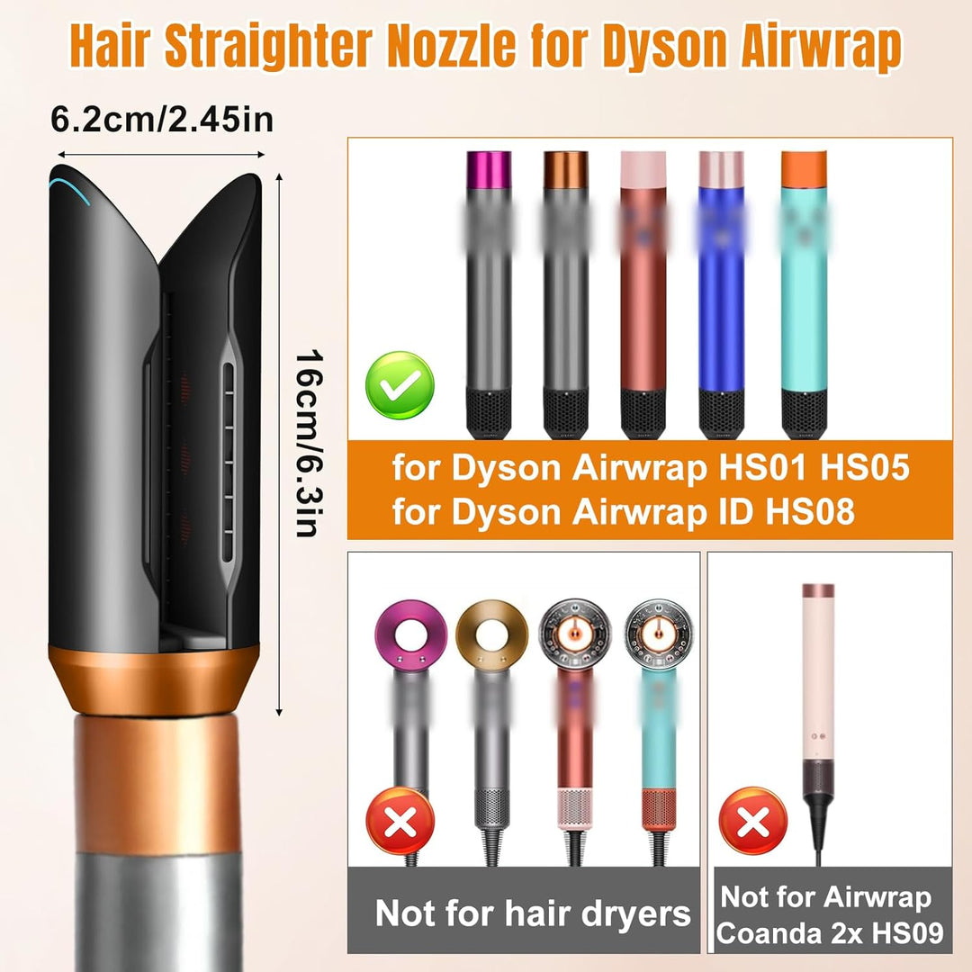 Lockenstab-Glättungsdüse für Dy-son Airwrap HS01 HS05 HS08, Glättungsdüse glättet und stylt das Haar