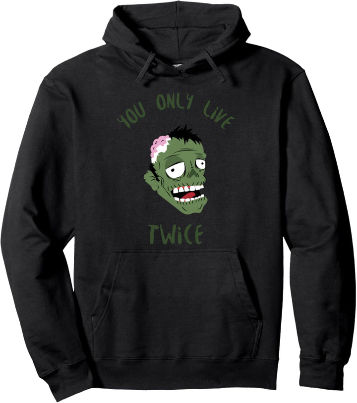 Zombie leben zweimal Lustiges Kostüm Halloween Pullover Hoodie