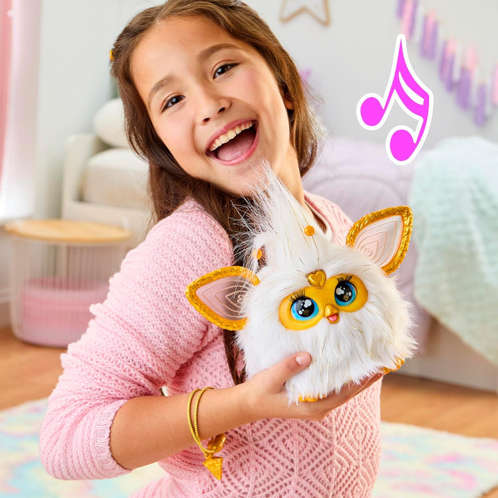 Hasbro Furby Gold Glam interaktives Plüschspielzeug