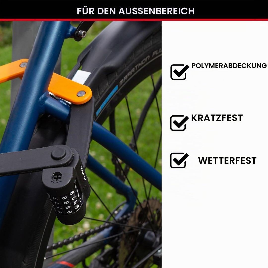 Master Lock Kombinations-Faltschloss Gehärtete Stahlglieder, inkl. Halterung und Befestigung, 80cm K
