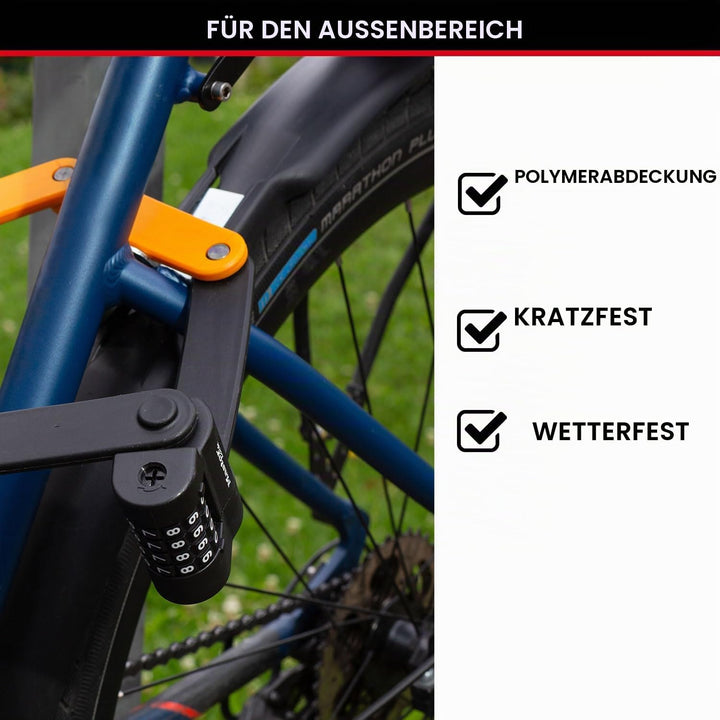 Master Lock Kombinations-Faltschloss Gehärtete Stahlglieder, inkl. Halterung und Befestigung, 80cm K