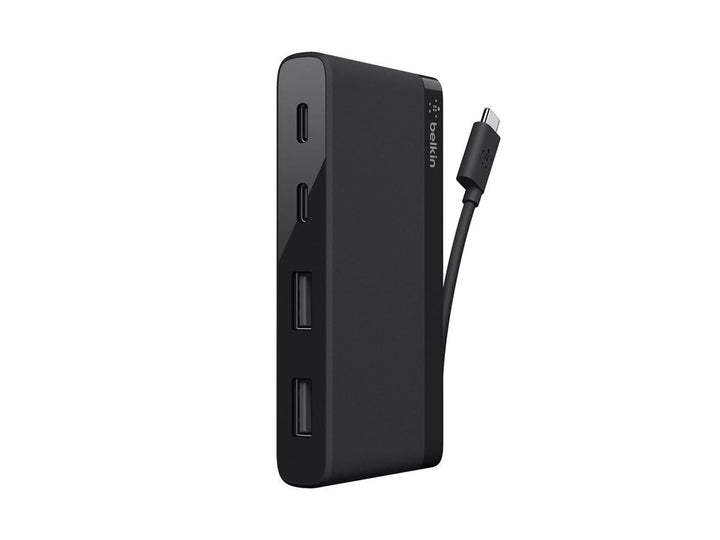 Belkin USB-C 4-Port Mini Hub (mit integriertem USB-C Kabel, USB-C Hub für MacBook Pro, Chromebook Pi