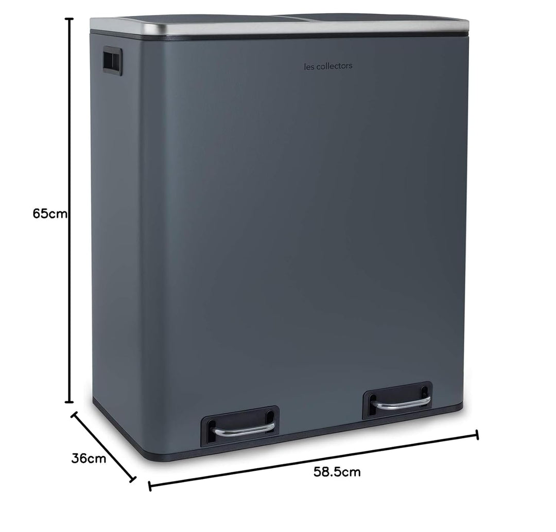 Les Collectors N°906, Stainless Steel, Grau, 59 x 37 x 66cm Dunkelgrau, Dunkelgrau
