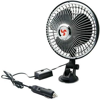 Autolüfter, Riloer 12 / 24V Tragbarer leiser Lüfter für Reise-Camping, mit Zigarettenanzünderstecker