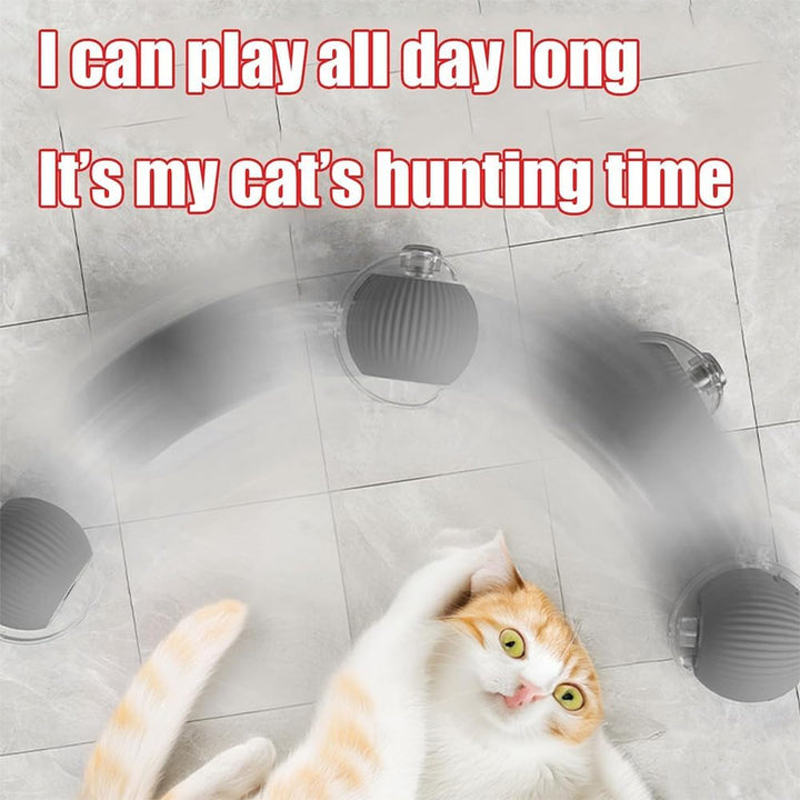 Interaktiver Spielball mit Schwanz für Katzen, 3 PCS Interaktiver Spielball für Katzen,Interaktiver
