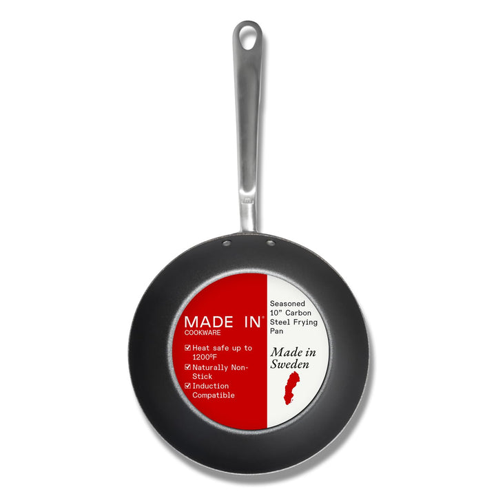 Made In Cookware – Gewürzte 25,4 cm blaue Bratpfanne aus Karbonstahl – (wie Gusseisen, aber besser)