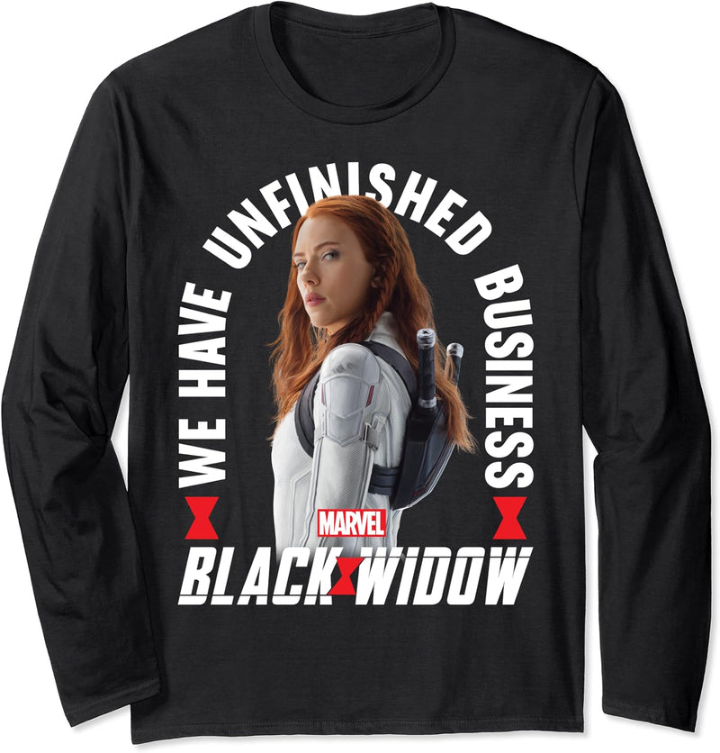 Marvel Black Widow Unfinished Business Portrait Langarmshirt