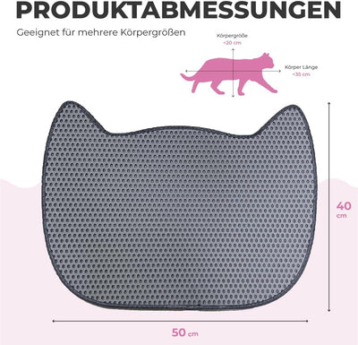 MaxxPet Katzenstreumatte - Sauberlaufmatte für Katzentoilette - Katzenstreuauffangmatte - Auslaufmat
