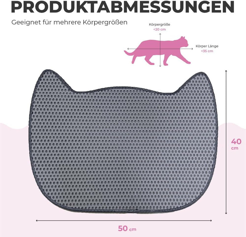 MaxxPet Katzenstreumatte - Sauberlaufmatte für Katzentoilette - Katzenstreuauffangmatte - Auslaufmat
