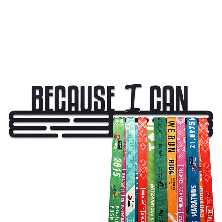 United Medals Because I CAN Medaillenhalter Stahl | Medaillen Aufhänger | Medal Hanger Holder Displa