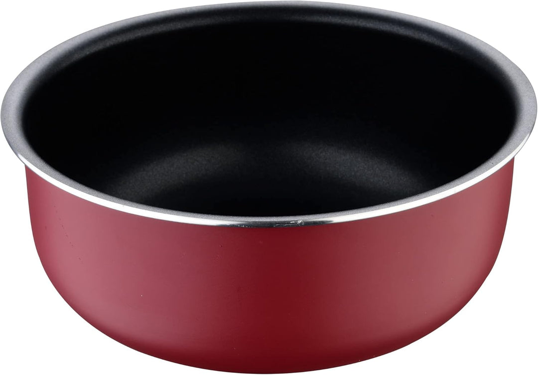 BERGNER Click&amp;Cook Red Edition | Topfset 3- teilig 16, 18 und 20 cm + Abnehmbarer Griff | Gepresstes