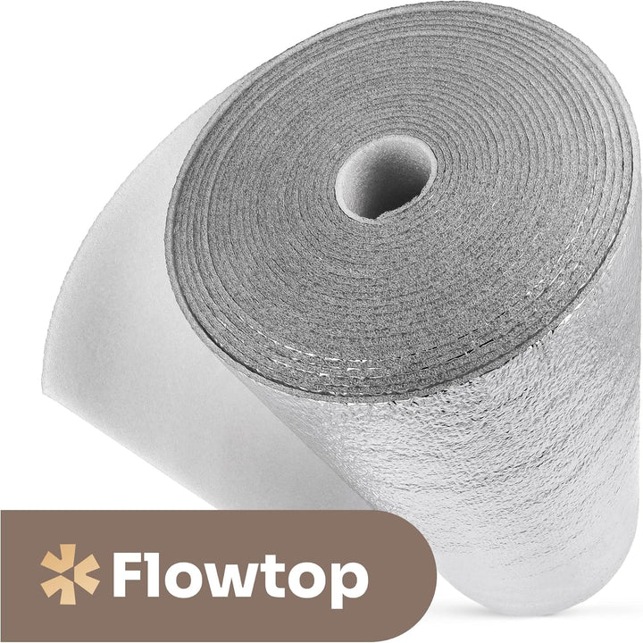 FLOWTOP Heizkörper Reflexionsfolie 10 m x 0,5 m | Isolierfolie Wandisolierung Reflexionsplatte Refle