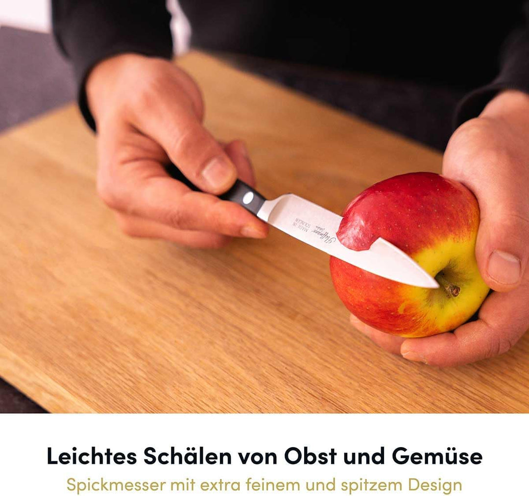 Hoffmann Küchenmesser Set 3-teilig – Made in Solingen Messer mit Chefmesser 21 cm, Gemüsemesser und