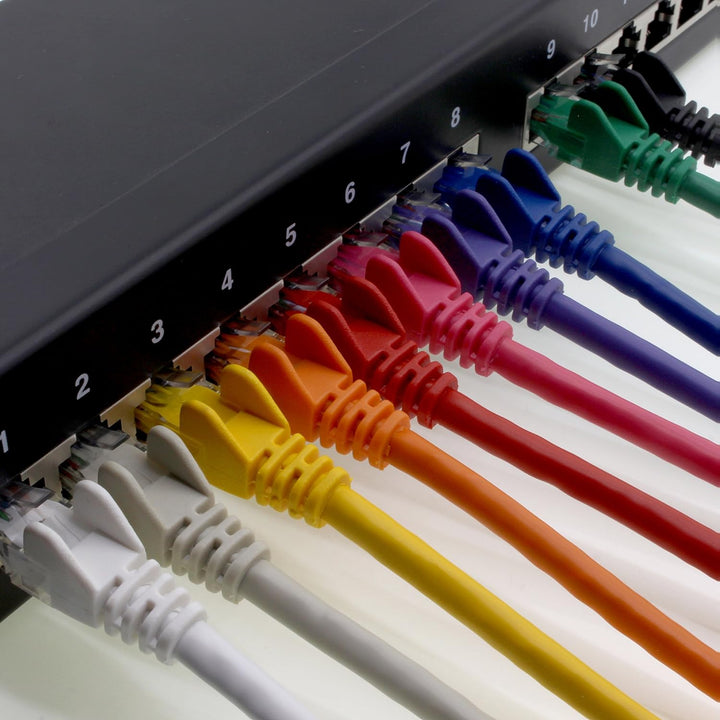Netzwerkkabel Cat 6 10-Farben - 5m - (Set) - CAT6 Ethernet Kabel Lankabel 1000 Mbits Patchkabel 5m 1