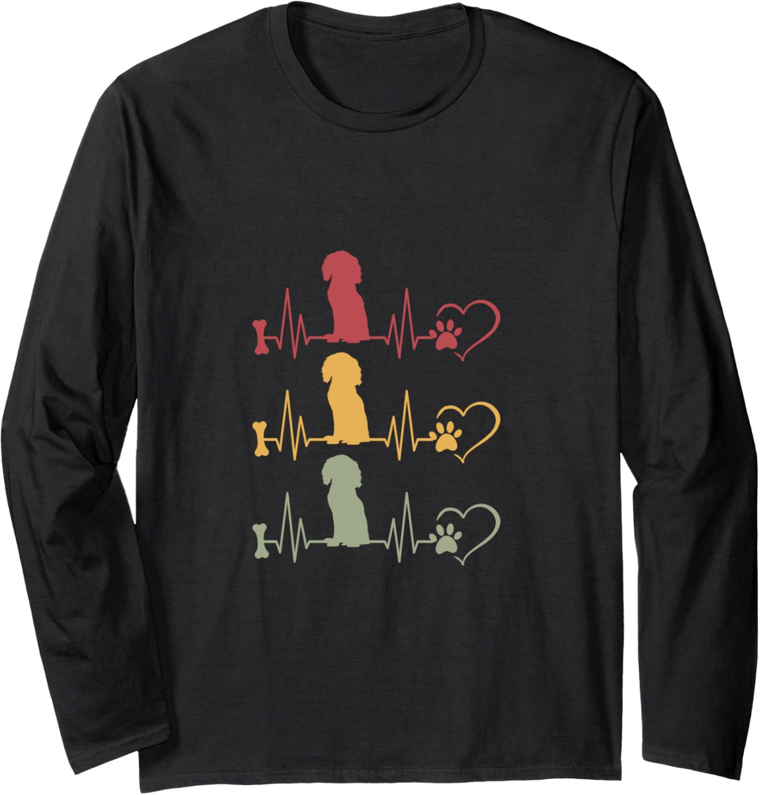 Cavalier King Charles Spaniel Vintage Langarmshirt