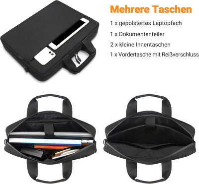 TECOOL 15,6 Zoll Laptoptasche Schultertasche für 15-15,6'' Lenovo Acer ASUS Dell HP Umhängetasche No