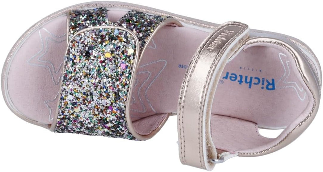 Richter Kinderschuhe Mädchen Halbschuhe Klett Sandale Rosa Freizeit 26 EU Salmon Gold, 26 EU Salmon