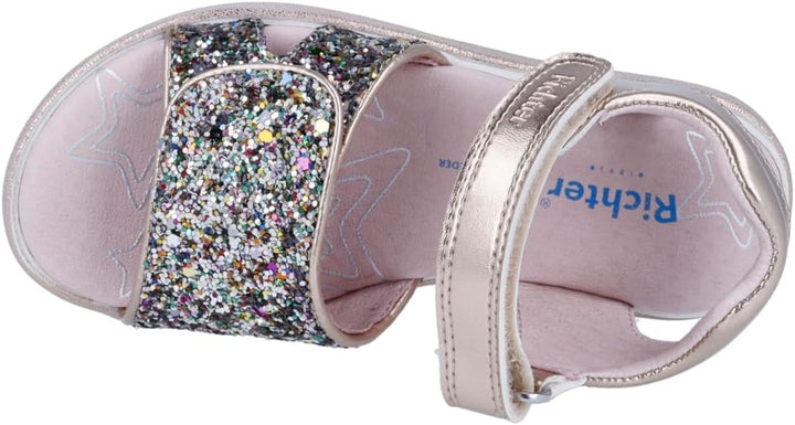 Richter Kinderschuhe Mädchen Halbschuhe Klett Sandale Rosa Freizeit 26 EU Salmon Gold, 26 EU Salmon