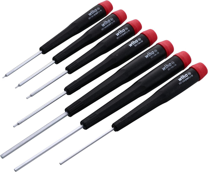 Wiha 26390 Schraubendreher-Set, metrisch mit Präzisionsgriff, 7-3,0 mm, 7-teilig