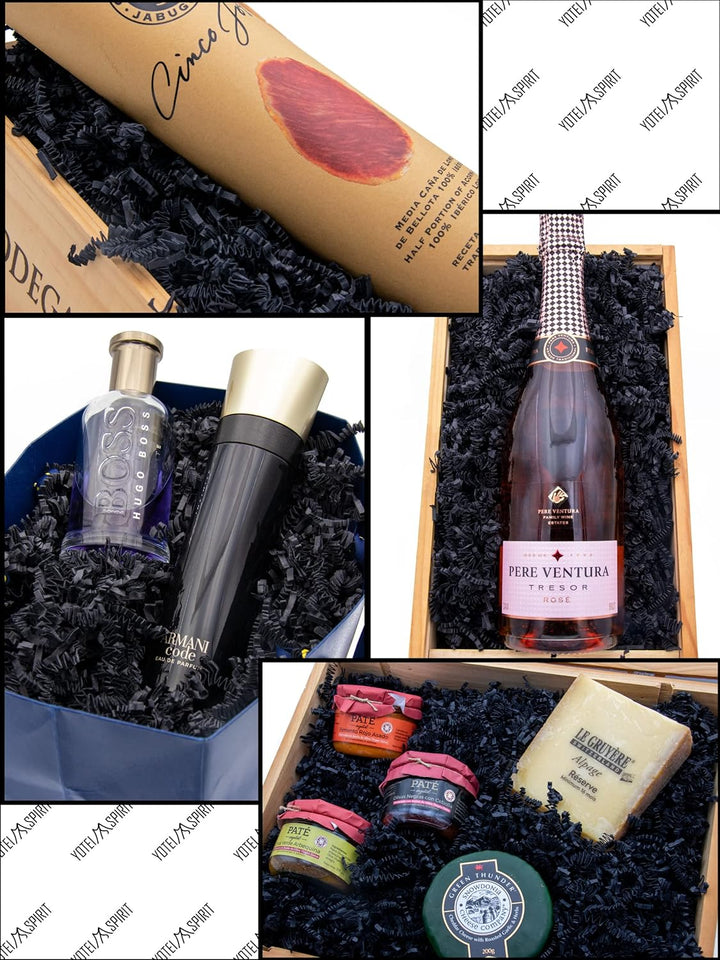 YOTEI SPIRIT® 500g Geschreddertes Schwarzes Papier für Geschenkbox – Füllmaterial für Pakete, Körbe,