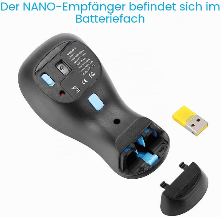 ciciglow Gyration Air Maus, 2-in-1 6D Gyroskop 2.4G Kabellose Mouse 1600 DPI Drahtlose Optische Luft