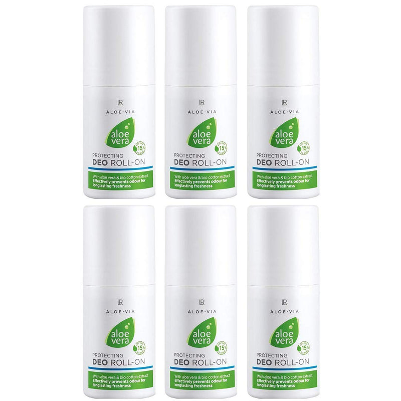 LR ALOE VIA Aloe Vera Schützender Deo Roll-on (6x 50 ml) + Geschenk Überraschungsei