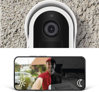 EMOS GoSmart Video-Türklingel IP-15S DC mit WiFi und App, kabellose Smart Home Videoklingel mit 1080