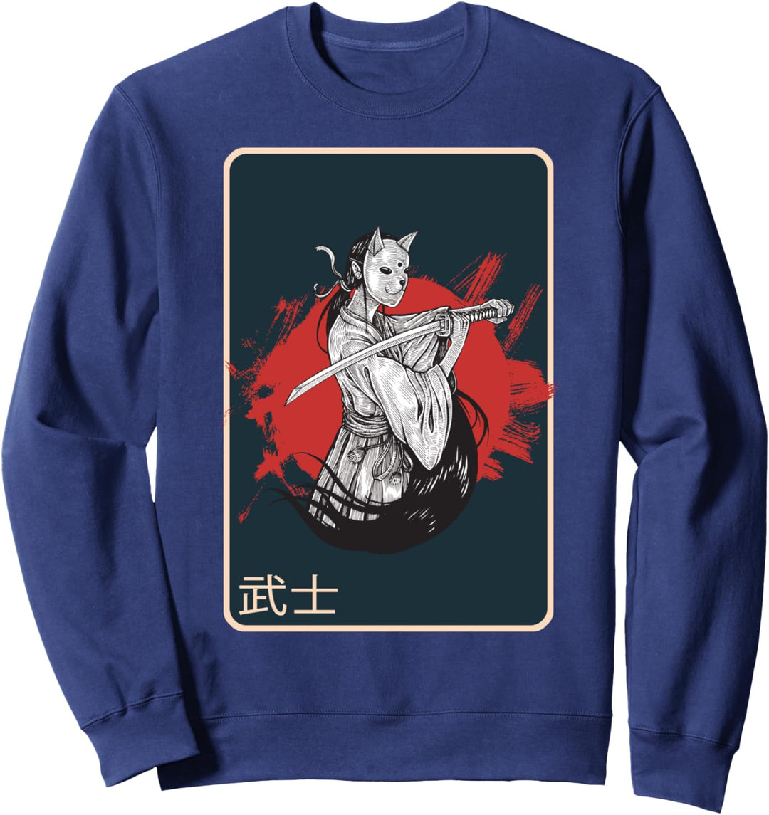 Japanische Kriegerin - Alte japanische weibliche Samurai Sweatshirt