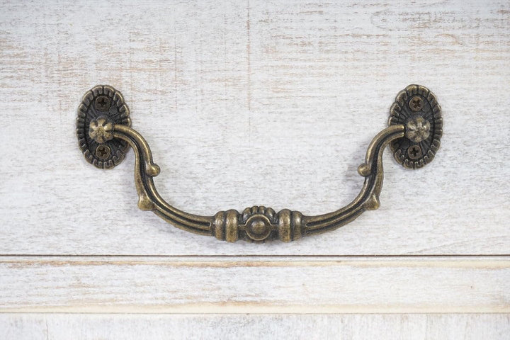 BERLINLODGE Weinregal mit Schublade und Truhe Flaschenregal für 20 Flaschen HxBxT 94x48x31cm Shabby-