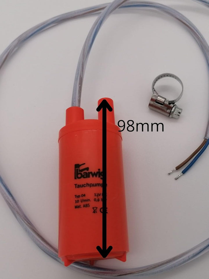 CR-MOESANCO® Set Wasserhahn + Pumpe + 2 Schlauchschellen aus Edelstahl für Wohnwagen, 12 V, Wohnmobi