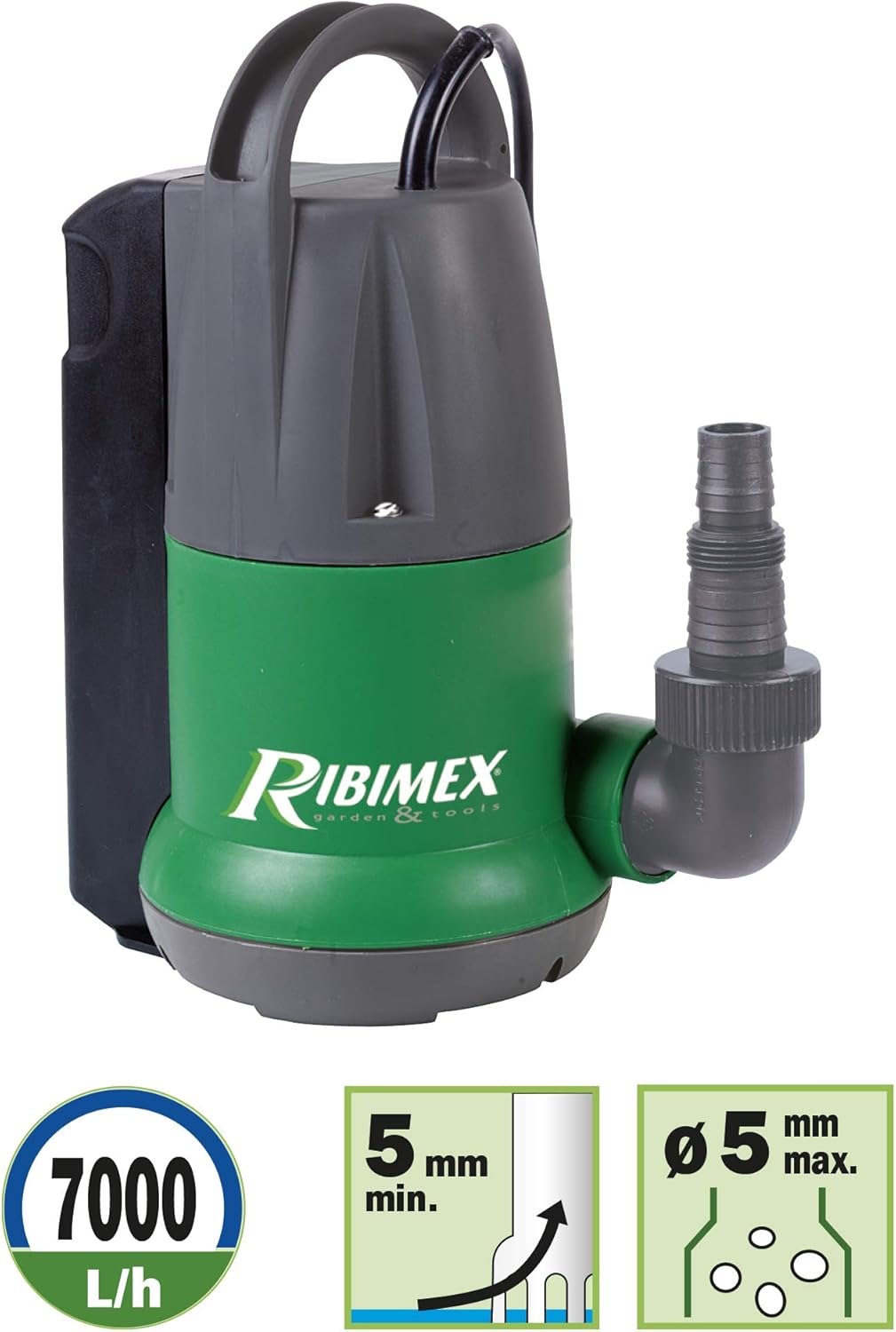 RIBILAND Pumpe zur Kellerentw??sserung 350 Watt mit Schwimmer (PRPVC350A)